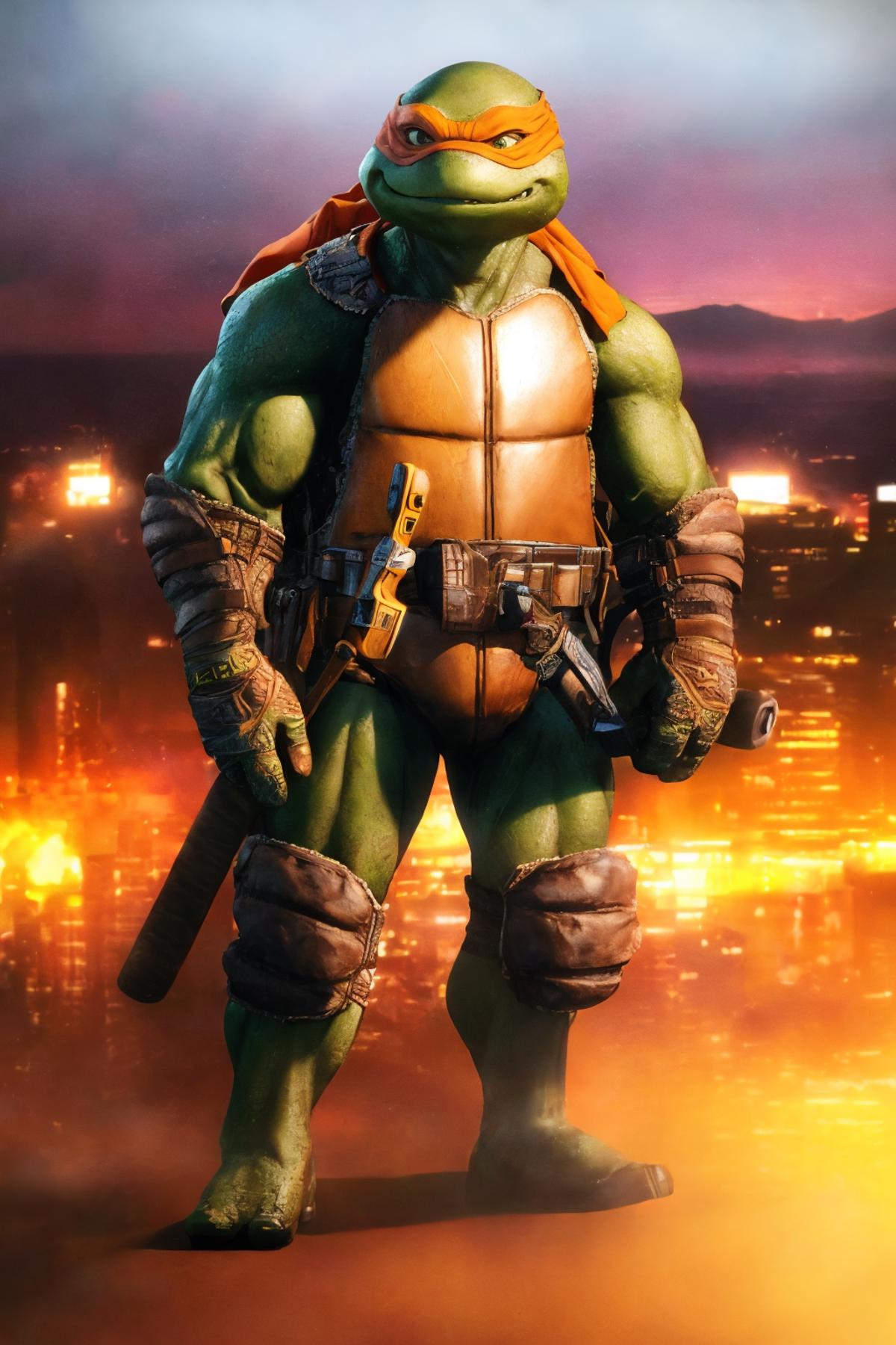 90s TMNT Michelangelo Realistic V1 0 Alpha Stable Diffusion LoRA