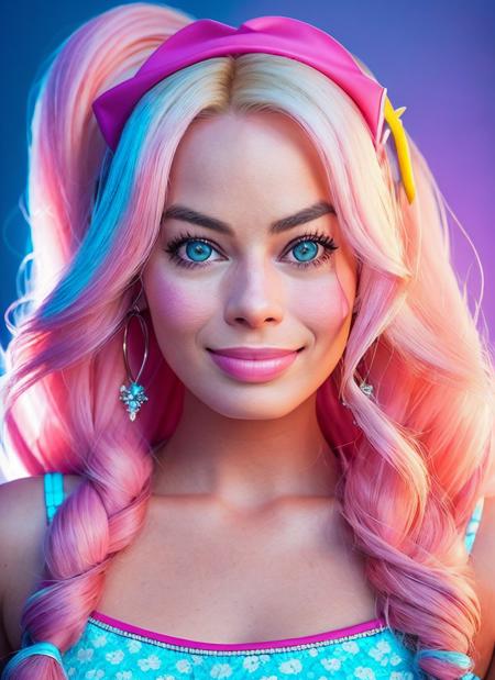 Margot Robbie (3 in 1 characters: Herself, Harley Quinn and Barbie