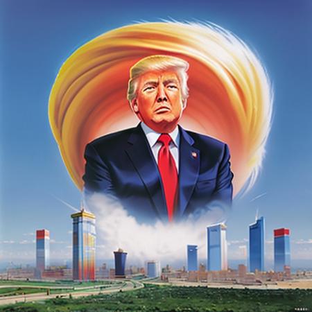 airbrush surrealism <lora:airbrush surrealism:0.6> donald trump