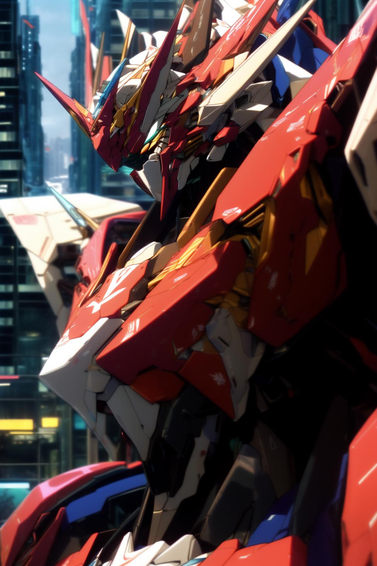 Super robot diffusion(Gundam, EVA, ARMORED CORE, BATTLE TECH like mecha lora) image by waomodder