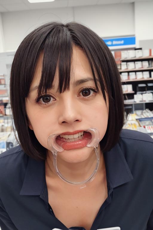 Mouth Retractor Gag (Realistic / Cum Mouth) image