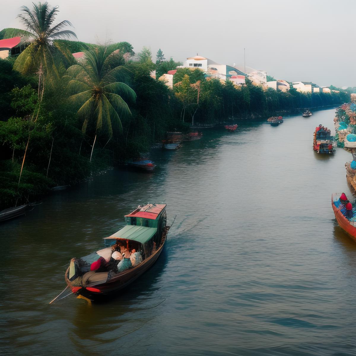 TQ - Cai Rang Floating Market | Chợ nổi Cái Răng | Background LoRA image by tluami013575