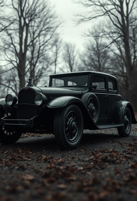 black car made by h. p. lovecraft, full view