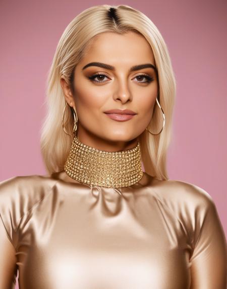 BebeRexha,<lora:BebeRexhaSDXL:1>,  a woman wearing a gold choker, gold collar, wearing gold detailed choker, gold choker, gold detailed collar, golden collar, choker on neck, gold glow, wearing steel collar, wearing choker, wearing collar on neck, collar on neck, attractive neck, choker, smooth gold skin, draped in shiny golden oil, choker around neck, smooth golden skin