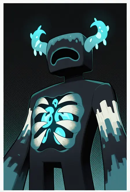 The Warden -- Minecraft Illust