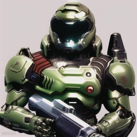 solo, science fiction, helmet, power armor, armor, robot, realistic, mecha, weapon, upper body, gun, 1boy