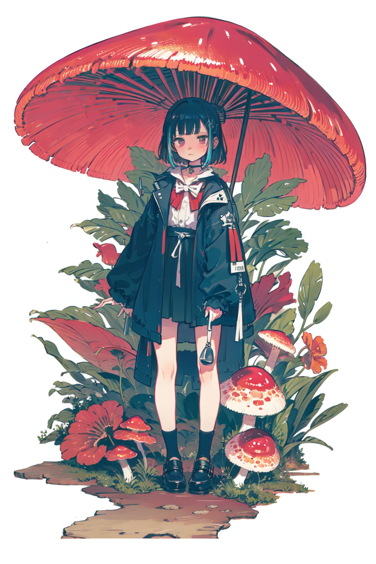 Mushroom Girl/蘑菇娘设计 image by Junbegun