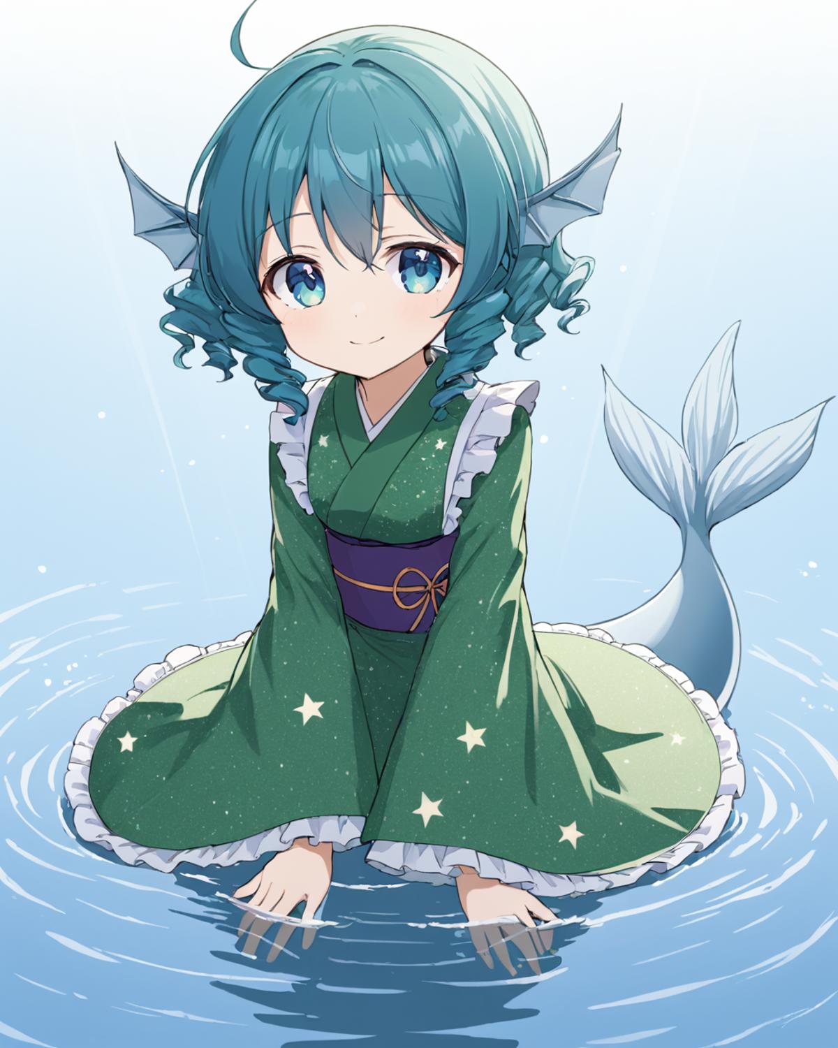 XL | touhou|东方 projcet 若鹭姬/わかさぎ姫/Wakasagihime image by kitarz