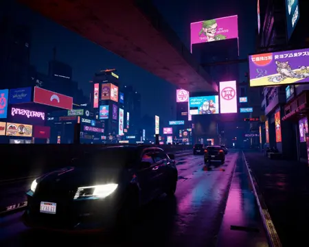 Cyberpunk nightcity Flux
