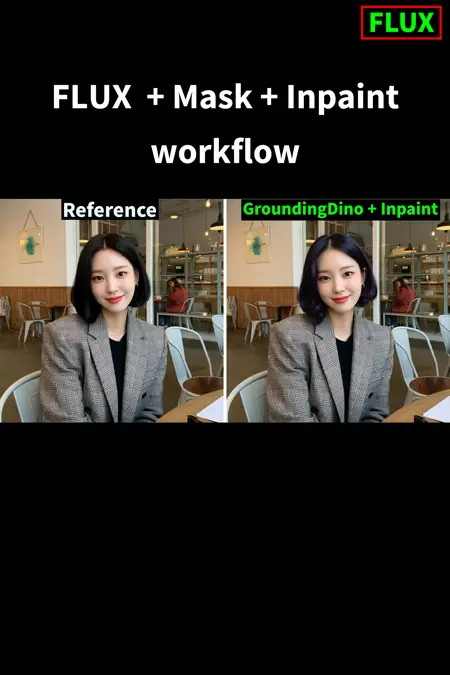 [FLUX] Segment mask + inpaint workflow (Simple, basic)