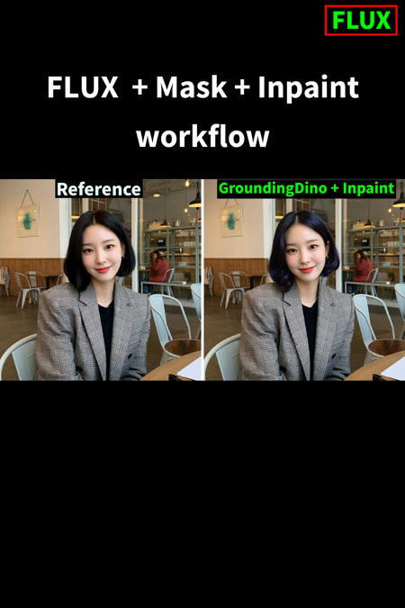 [FLUX] Segment mask + inpaint workflow (Simple, basic) v1.0