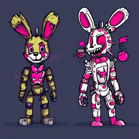 Springtrap and Mangle Style