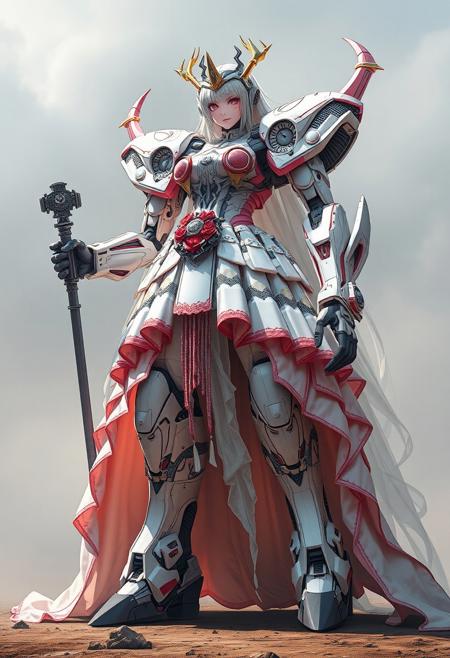 Deadly Mecha Bride, a giant piloted mecha suit in the form of a Bride