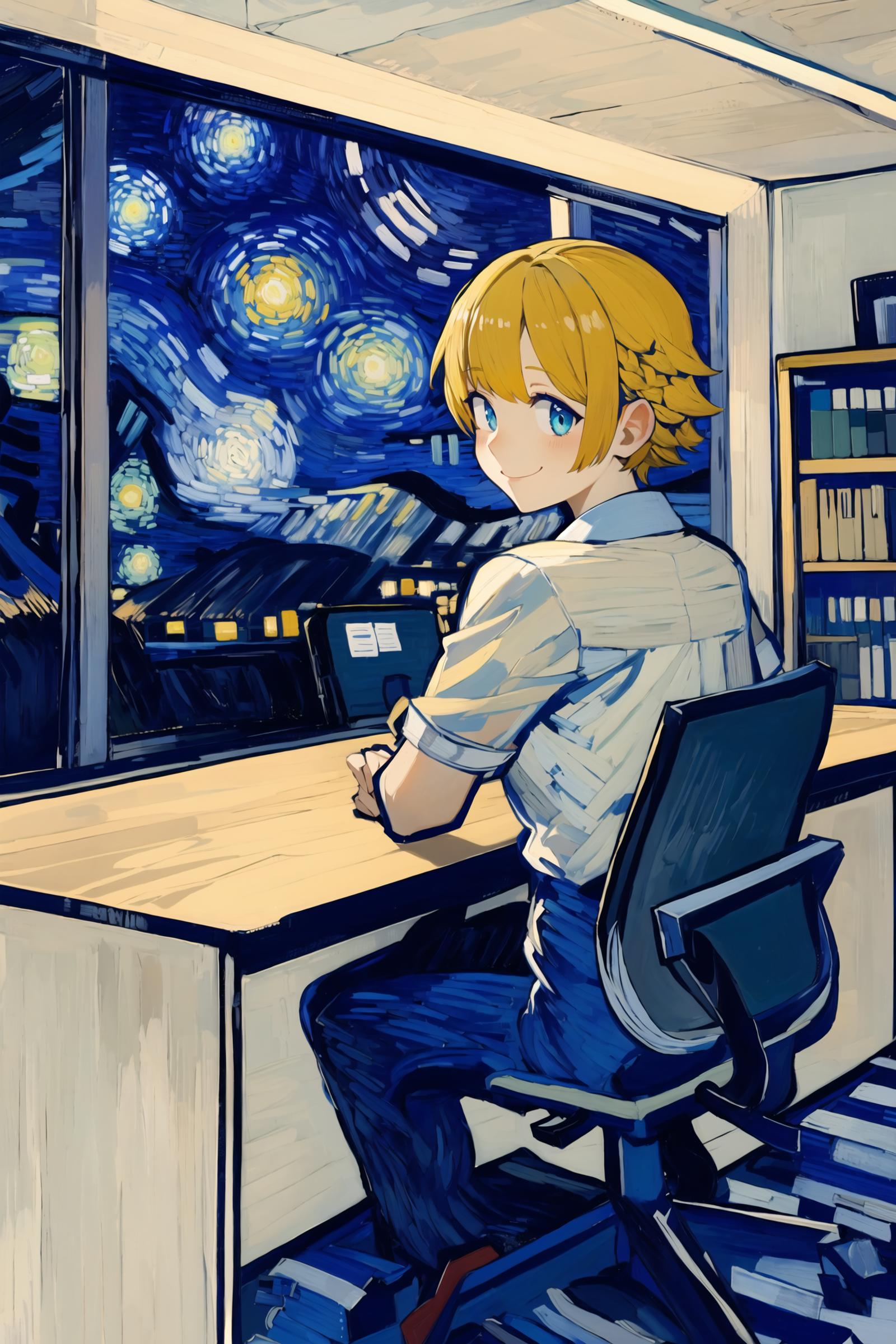 Van Gogh style(anime) image by chaddd