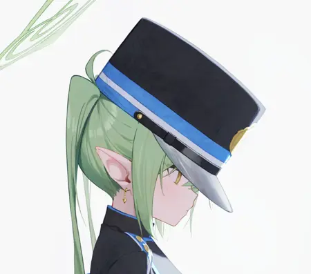緑髪ツインテール