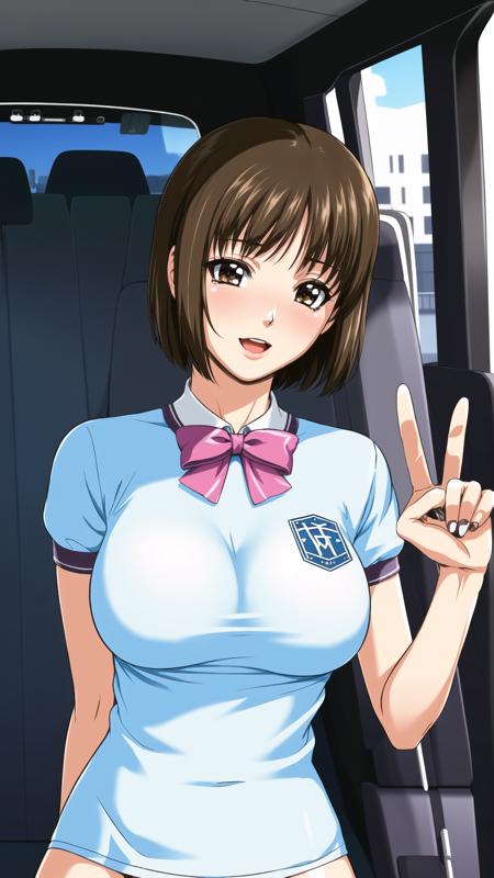 chiharu, short_hair, brown_hair, purple_eyes