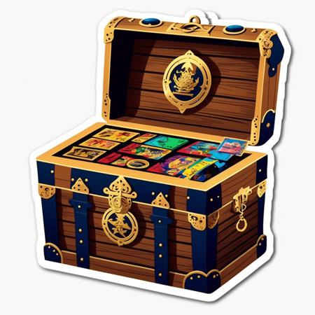 treasure chest 
,sticker,,stickers
, <lora:StickersRed15PasWithTE:1>