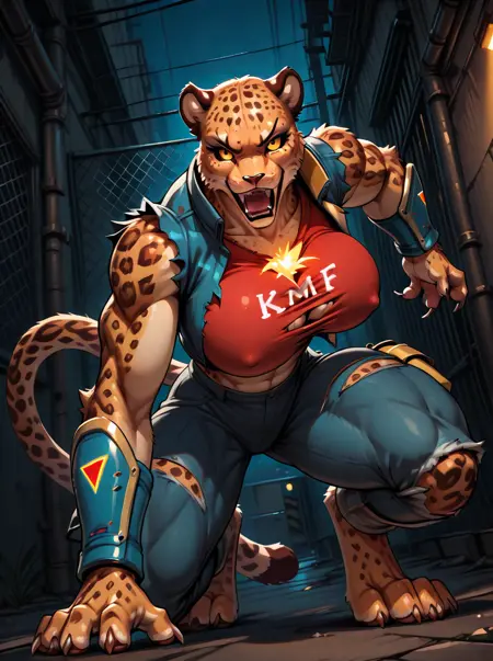 Shina the Leopard (Human and Beast forms) - Bloody Roar - [Pony/Illustrious]