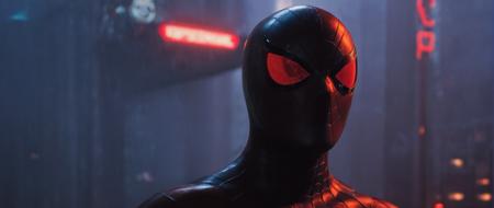 cinematic film still of  <lora:perfection style:0.3>
 <lora:detailed:0.1>
 <lora:Chiaroscuro Lighting Style:0.3>
 <lora:cyberpunk style v2:0.9>
 <lora:Cyberpunk Style:0.1>
In Cyberpunk city a spiderman in a suit with a red light on his face,bionic,transhuman,Dystopia,Dystopian,kakotopia,Science fiction,high tech,low life,societal collapse,Artificial,Posthuman,future,futuristic,Artificial intelligence,Cyborg,genetically-enhanced humans,sci-fi,Cyberpunk Style,solo,red eyes,1boy,male focus,blurry,glowing,helmet,science fiction,rain,alien,Cyberpunk Style , science fiction, futuristic setting, detailed background, dramatic light, dramatic shadow light, contrast, cinematic color, cinematic look, filmic, realistic, realism, perfection, perfect, different, cinematic, film, cinematography, artstation, Cyberpunk city style, Cyberpunk style, shallow depth of field, vignette, highly detailed, high budget, bokeh, cinemascope, moody, epic, gorgeous, film grain, grainy