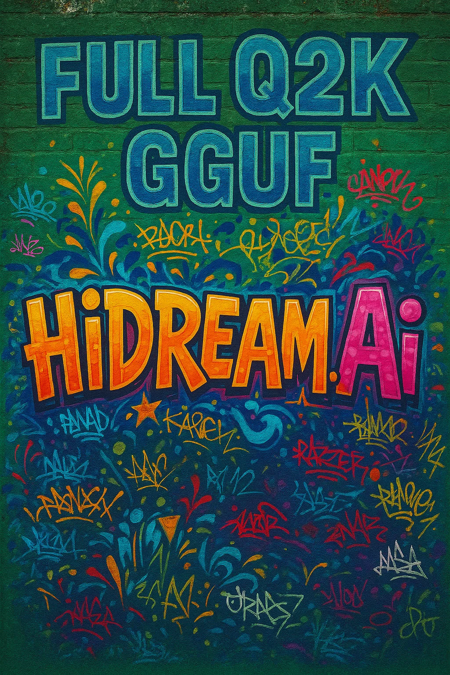 HiDream I1 FULL [GGUF+FP8+F16] with ComfyUI workflow Q2K