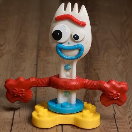 ukj character <lora:forky_v10-000004:0.9> , lego, real photo