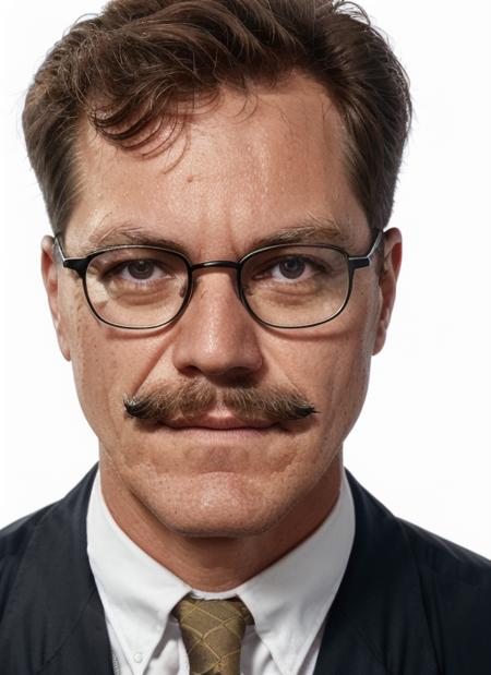 ((detailed face)), (ms1), man, solo, horn rimmed glasses, mustache, police uniform, white background, no background, PNG, natural lighting, no shadows, ultra detailed, hyperrealistic, 80mm, 4k, 8k, 8k realistic, sharp focus, intricate, high resolution   <lora:MichaelShannon-10:1>