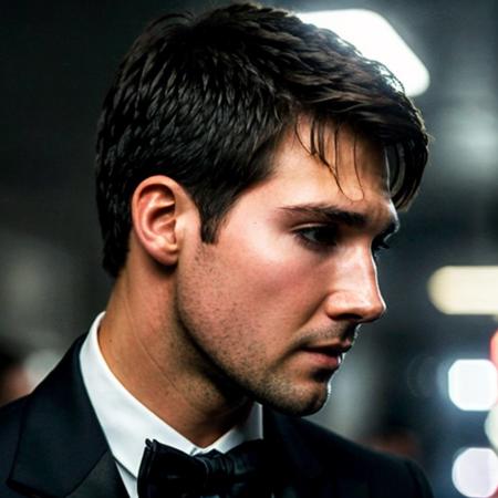 DSLR photo of jamesmaslow person using a tuxedo.face side portrait.in blade runner.daylight.professional photography.high resolution.detailed photo.RAW.still film.f/16.uhd.hdr.4k <lora:jamesmaslow_55350:1>