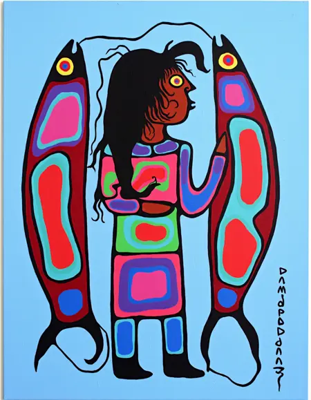 First Nations Painting - Norval Morrisseau Style