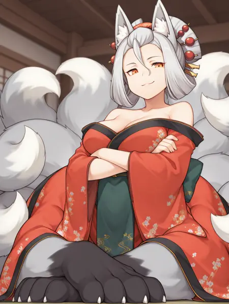 Six-Tailed Courtesan Fujibakama - Monster Girl Quest!/Monmusu Quest! - Illustrious