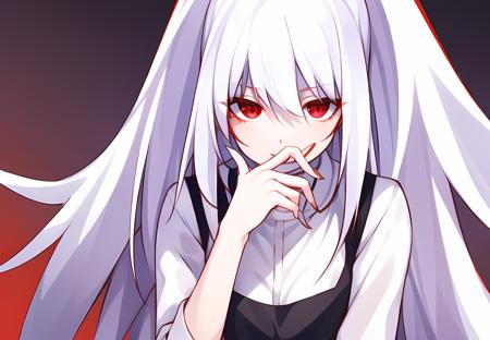 <lora:Isla Plastic Memories:0.8>, red eyes, white hair, (high quality, best quality:1.4), magic