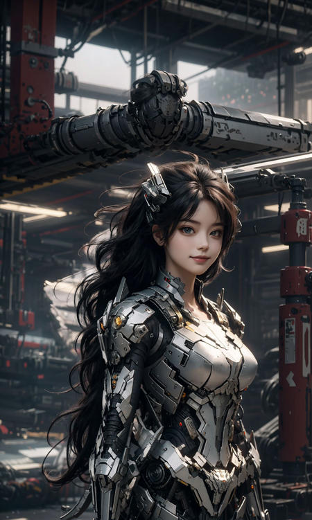 masterpiece,(bestquality),highlydetailed,ultra-detailed,1girl,(mechanicalwings:golden,glowingeyes:blue,silverarmor:1.2,elongatedears:0.8),(cyberpunkcity:1.5,weapon:energyblade),(fantasylandscape:1.2,natural lighting:1.5,confidentexpression),(panorama:1.2),mecha, smile,<lora:机甲少女:0.5>,angle,Angels, wings, <lora:天使:0.3>