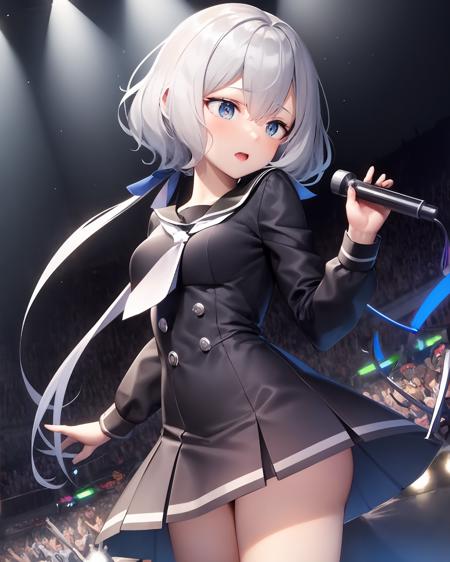 (extremely detailed CG unity 8k wallpaper),(masterpiece), (best quality), (ultra-detailed), (best illustration),(best shadow), cowboy shot, (stage background, idol concert, spotlights, crowd:1.1)
,BREAK
Junko 
<lora:(p)JunkoKonno:1>