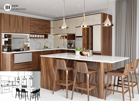 neoclassic_walnut_kitchen <lora:neoclassic_walnut:0.7>