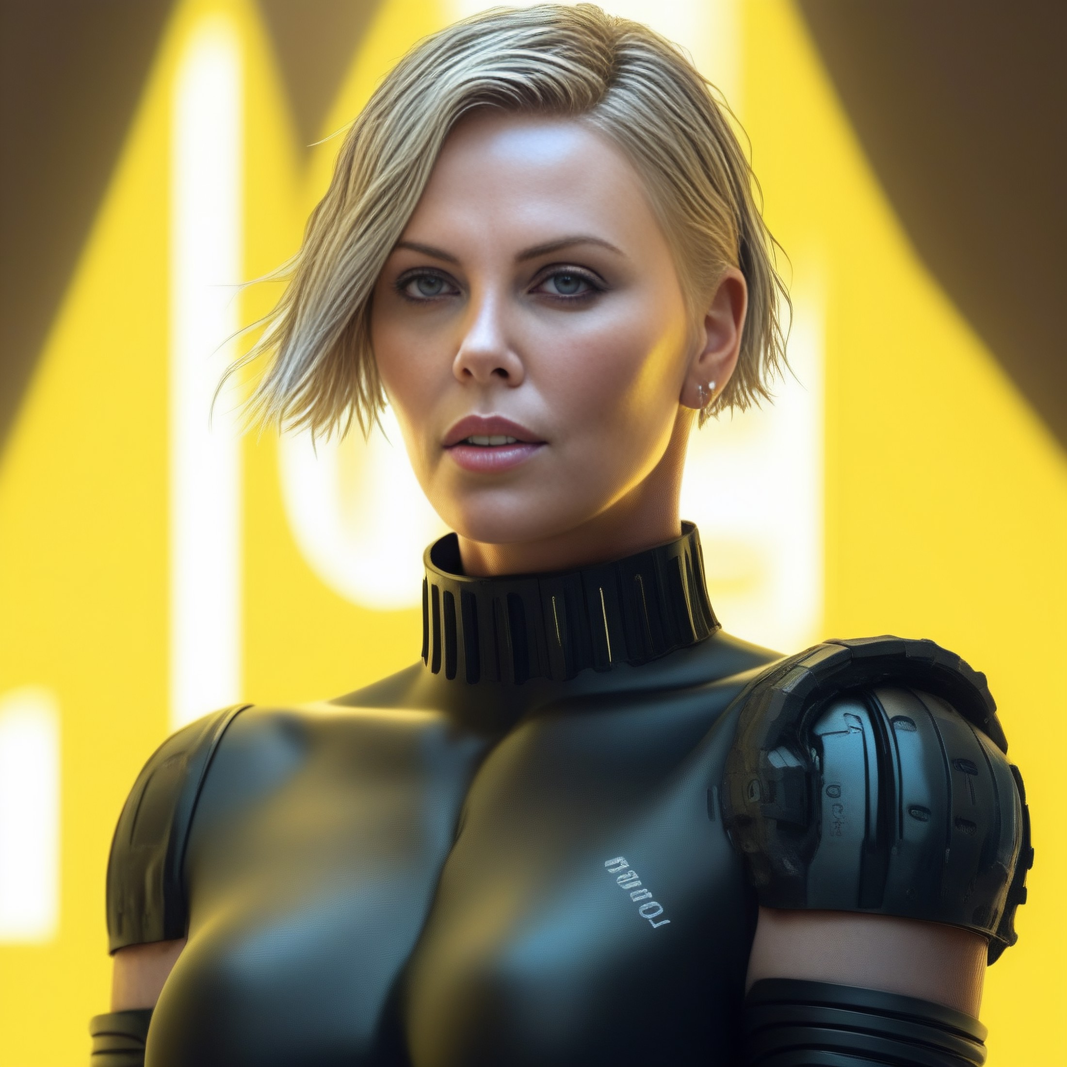 CharlizeTheron,<lora:CharlizeTheronSDXL:1>,portrait,female, intricate details; in the style of Artgerm and Tom Bagshaw. Oi...
