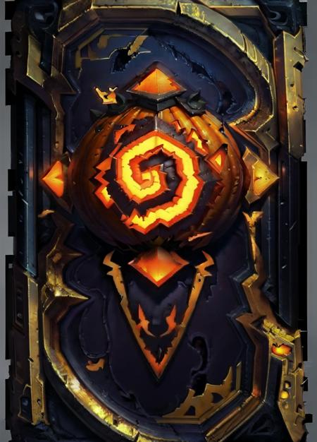 halloween, jack o lantern, transparent background, <lora:hearthstone_cardback:1>