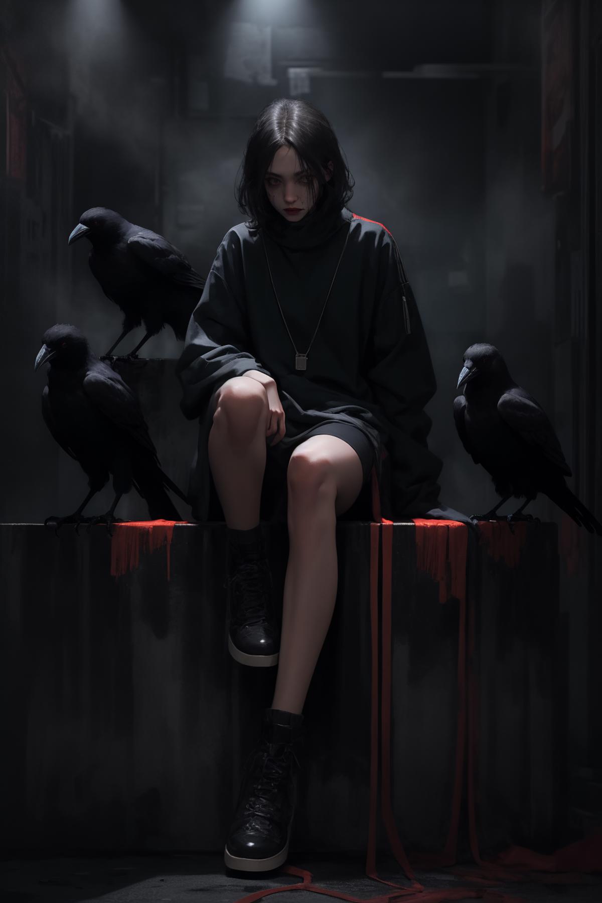 鸦雀无声crow image by woshimadai