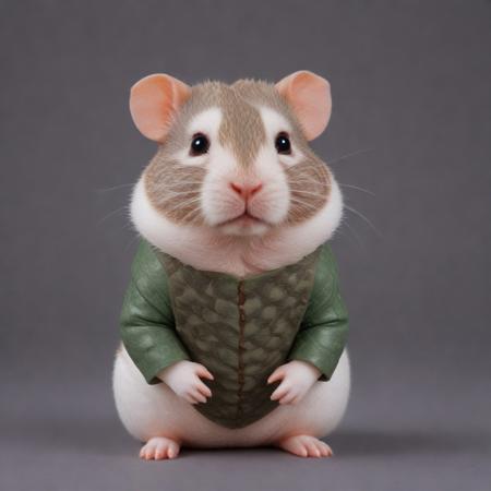 animal, hamster, scales, made of wagyu  armor, gem, bracer, slit pupils, armor, green