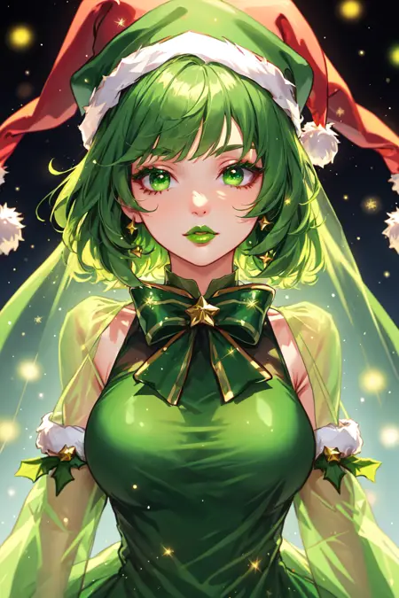 Mrs Claus but Green