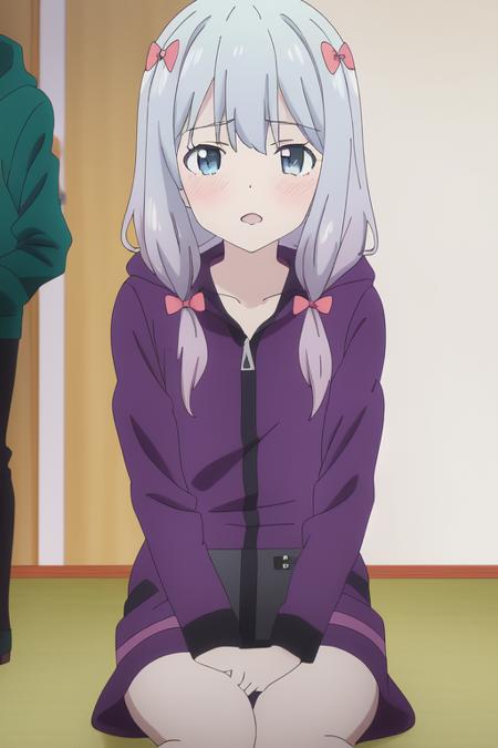 <lora:Eromanga_izumi sagiri:0.7>  izumi sagiri, green jacket, purple dress
wacomtablet, 8k, masterpiece, absurdres, anime,