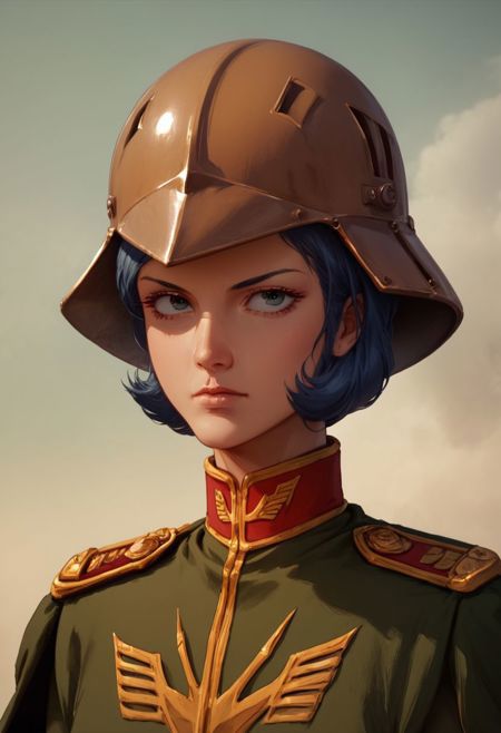 uniform zeon officer helmet cape