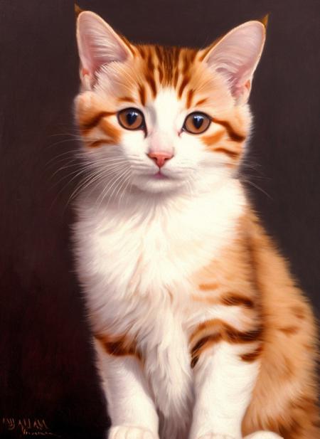 a painting of a cute cat