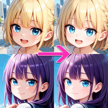 [SDXL] Face light up / 前面ライトアップ