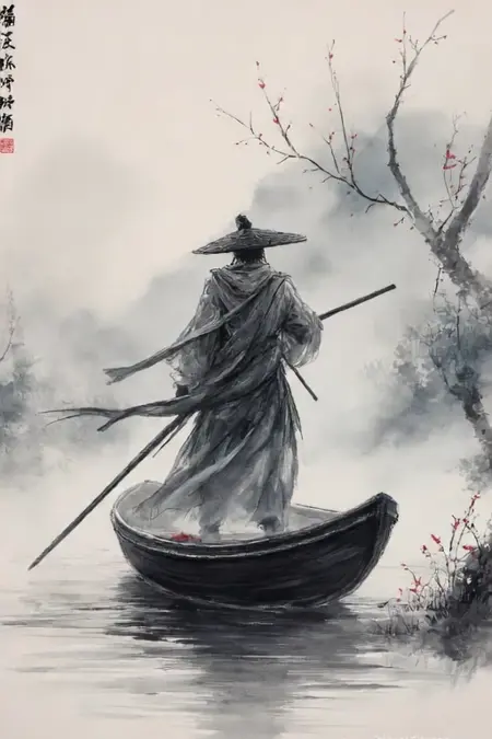 水墨画_Ink_Wash_Painting_Style_Flux_LoRA v1.0