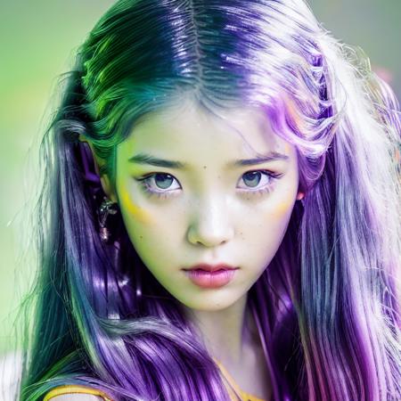 (((masterpiece))), best quality, ultra-detailed, an extremely delicate and beautiful,floating,high resolution,
iu, <lora:IU_v1.5:1>, dynamic angle,dynamic pose, 1girl,(multicolored_hair+silver hair:1.3+red hair:1.2+purple hair+yellow hair:1.3+green hair:1.3), neck ribbon, beautiful face,