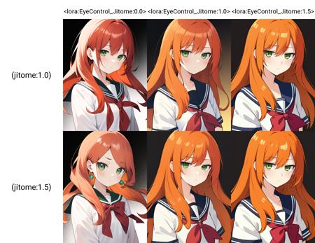 best quality, masterpiece,
1girl, (jitome:1.0), expressionless, green eyes, upper body, orange hair, school uniform, 
 <lora:EyeControl_Jitome:0.0>