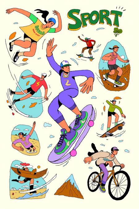 DR_Sport-Themed Illustrations_Diverse Style Generation v1.0