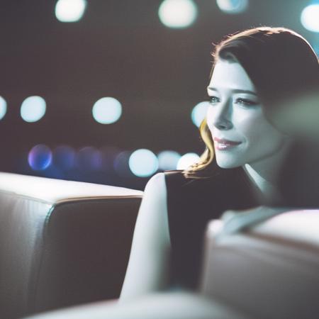 medium shot candid photograph indoor (Jessica Biel:0.8) sitting on a leather couch in a high end elegant nightclub interview for 60 Minutes 2015 AnalogFilm768-Old-School pale (rendered:0.7) eyes pores