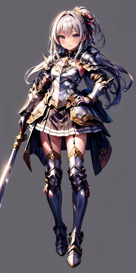 himekishi, jyojifuku, weapon, armor, boots, thighhighs,skirt