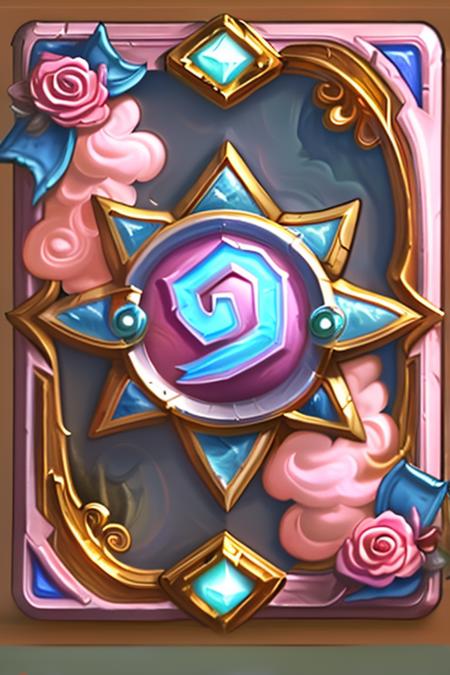 game_card,
hearthstone_card, game_card, book, fairy tale, jewelry, pink smoke, ornate decoration, medicine bottle, gem, fabric, heaven,hearthstone's icon in the middle,
(masterpiece:1.1), (best quality:1.1), <lora:hearthstone_3-000006:1>