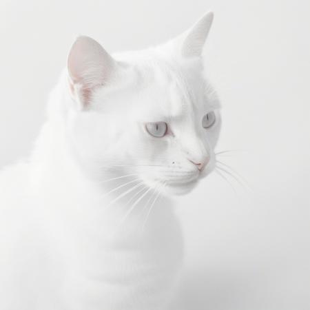 <lora:SDXL_White_Sa_May:1> white cat